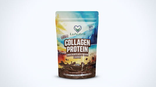 Hydrolysed Collagen Protein Powder Chocolate Ice Cream Flavoured 440g (Protein water)